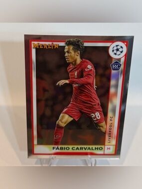 2023 Topps Merlin Collections# 90  Fabio Carvalho RC Liverpool FC Champion Leag